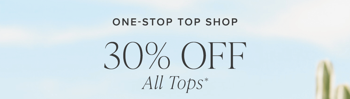 30% Off All Tops